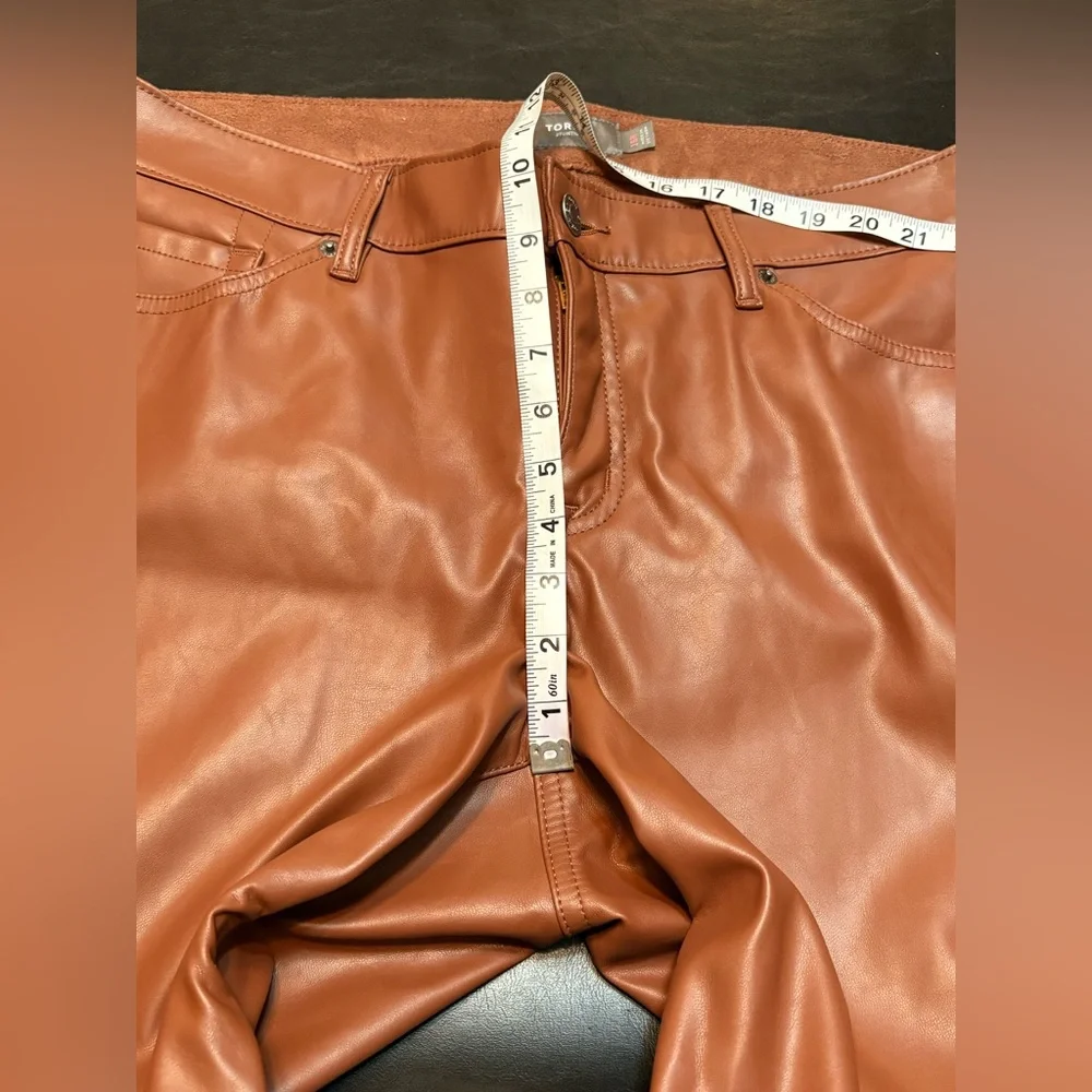 Torrid Perfect Skinny Faux Leather Mid Rise Pant in Color Rootbeer size 16R